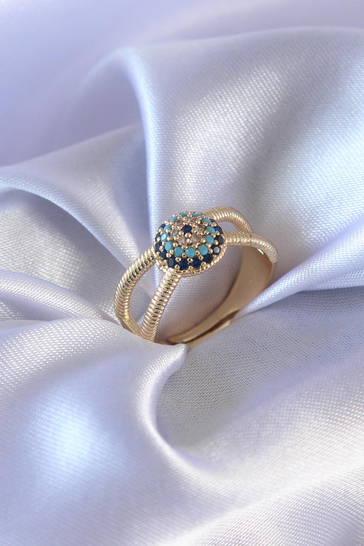 Turkuaz Deniz Yıldızı Objeli Deniz Kabuğu Halhal