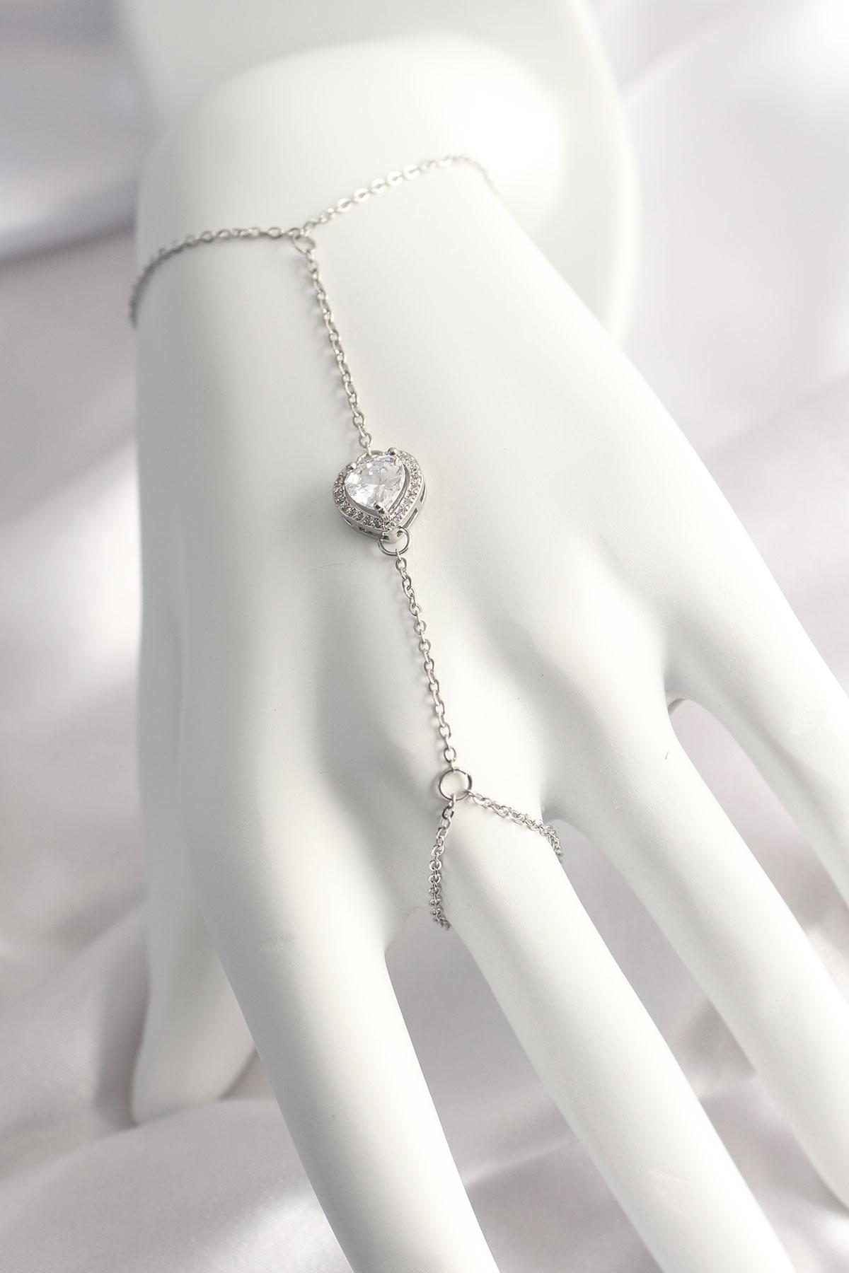 Çelik Gümüş Renk Kalp Model Şahmeran