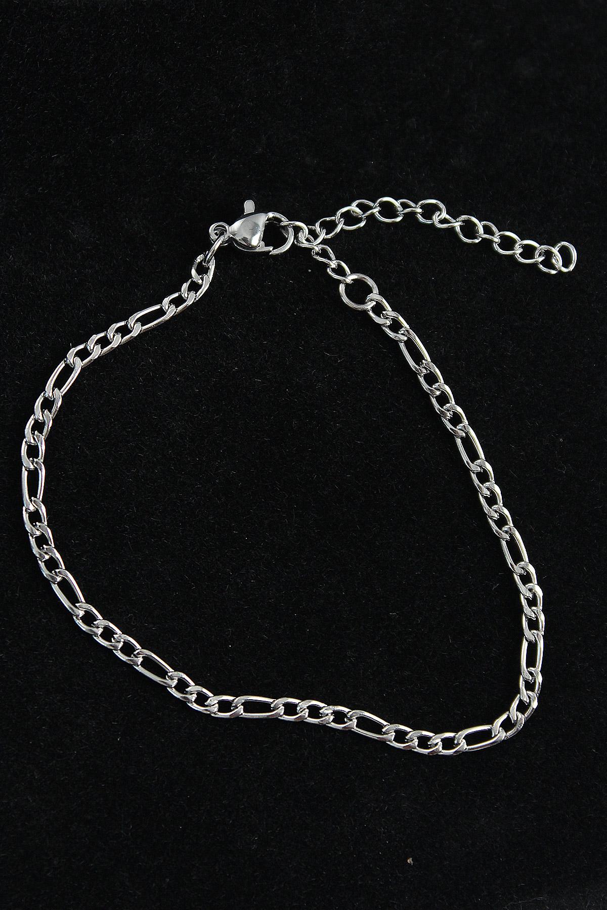 316L Çelik Figaro Model Gümüş Renk Erkek Bileklik