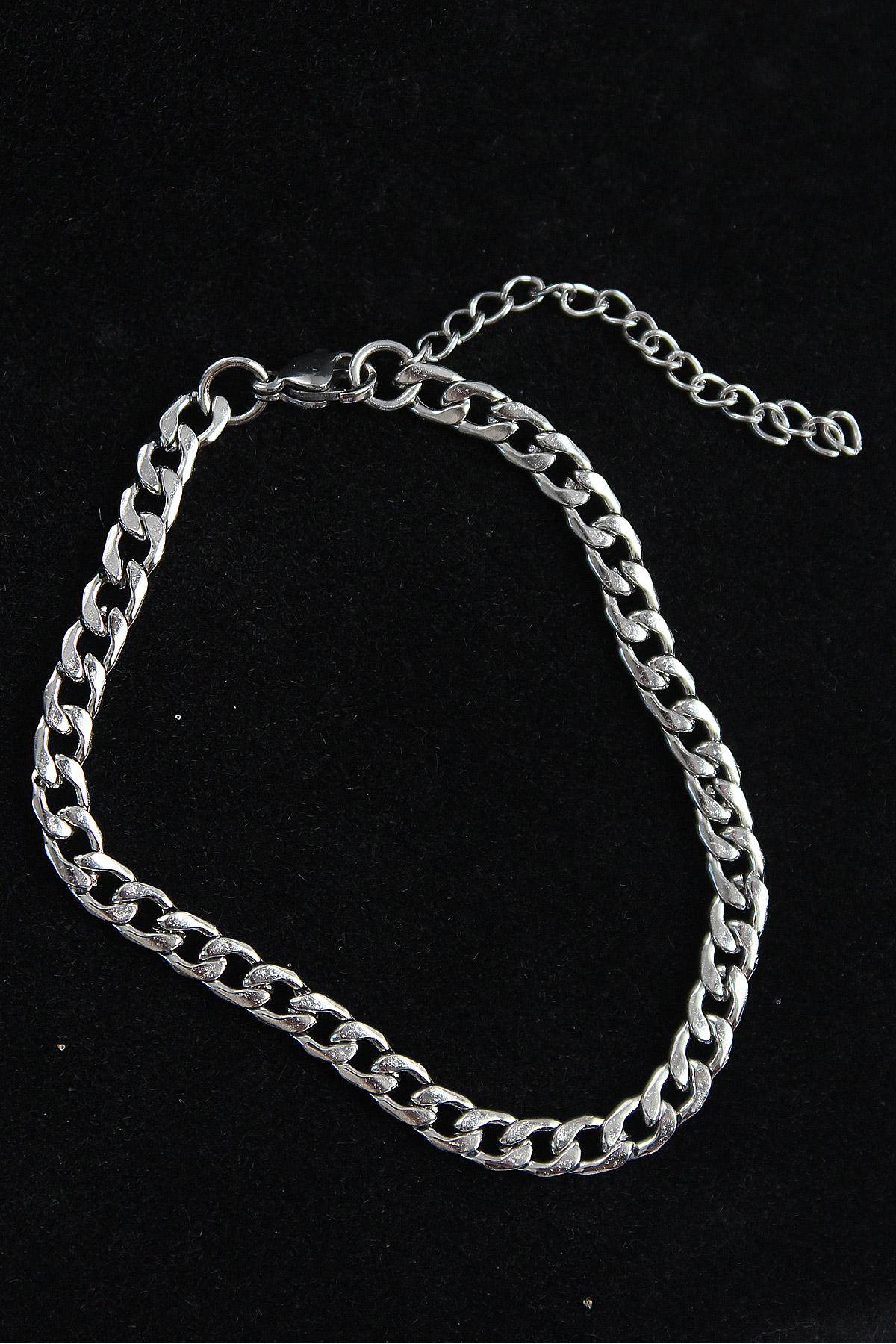 316L Çelik Klasik Model Gümüş Renk Erkek Bileklik