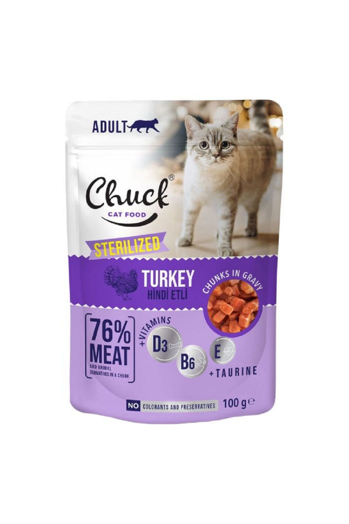 Sterilized Hindi Etli Kısırlaştırılmış Kedi Konservesi - 100 g.