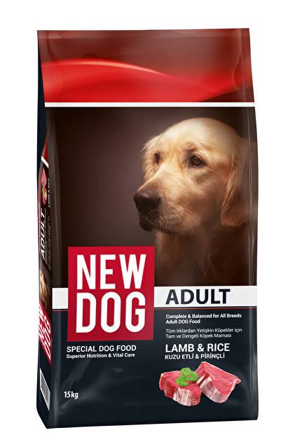 New Dog Kuzu Etli Pirinçli Yetişkin Köpek Maması 15 Kg