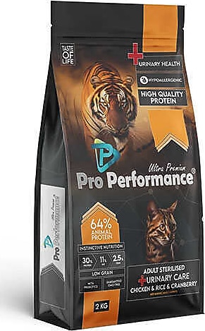 Adult sterilised urinary chicken, rice,crab 2 kg pro perf.