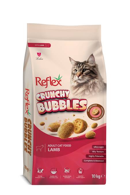Reflex Crunchy Bubbles Kuzu Etli Yetişkin Kedi Maması 10 Kg