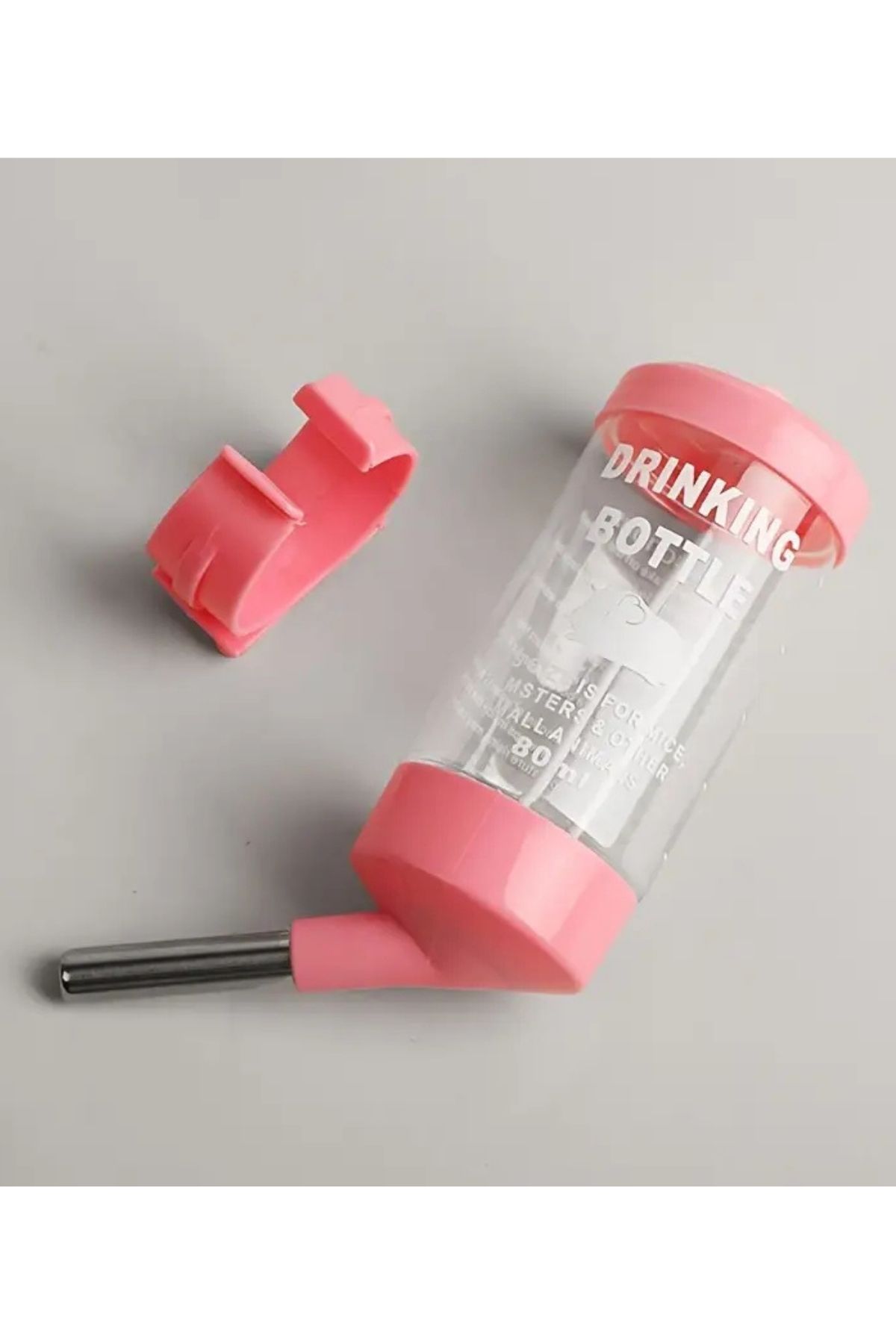 Damlatmayan Hamster Ve Tavşan Suluğu 80 Ml Pembe