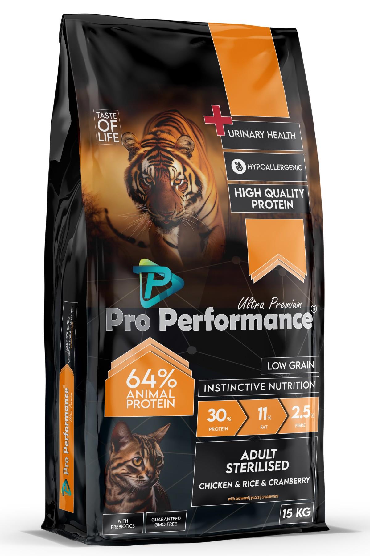 Adult sterilised urinary chicken,rice , crab 15 kg pro perf.